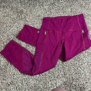 Lululemon Cropped Mesh Leggings